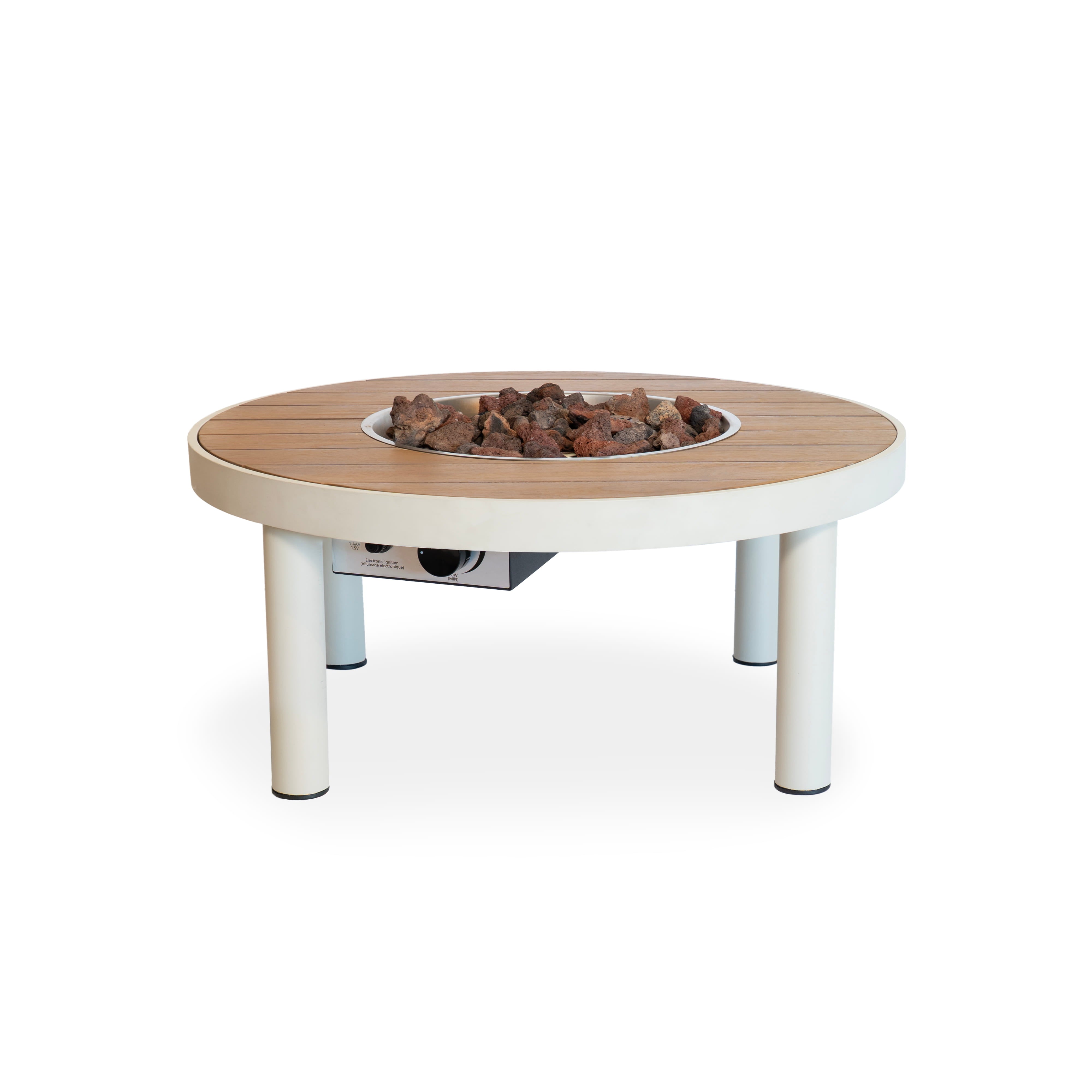 Vuurtafel Riviera - Ø80 - Oyster Beige