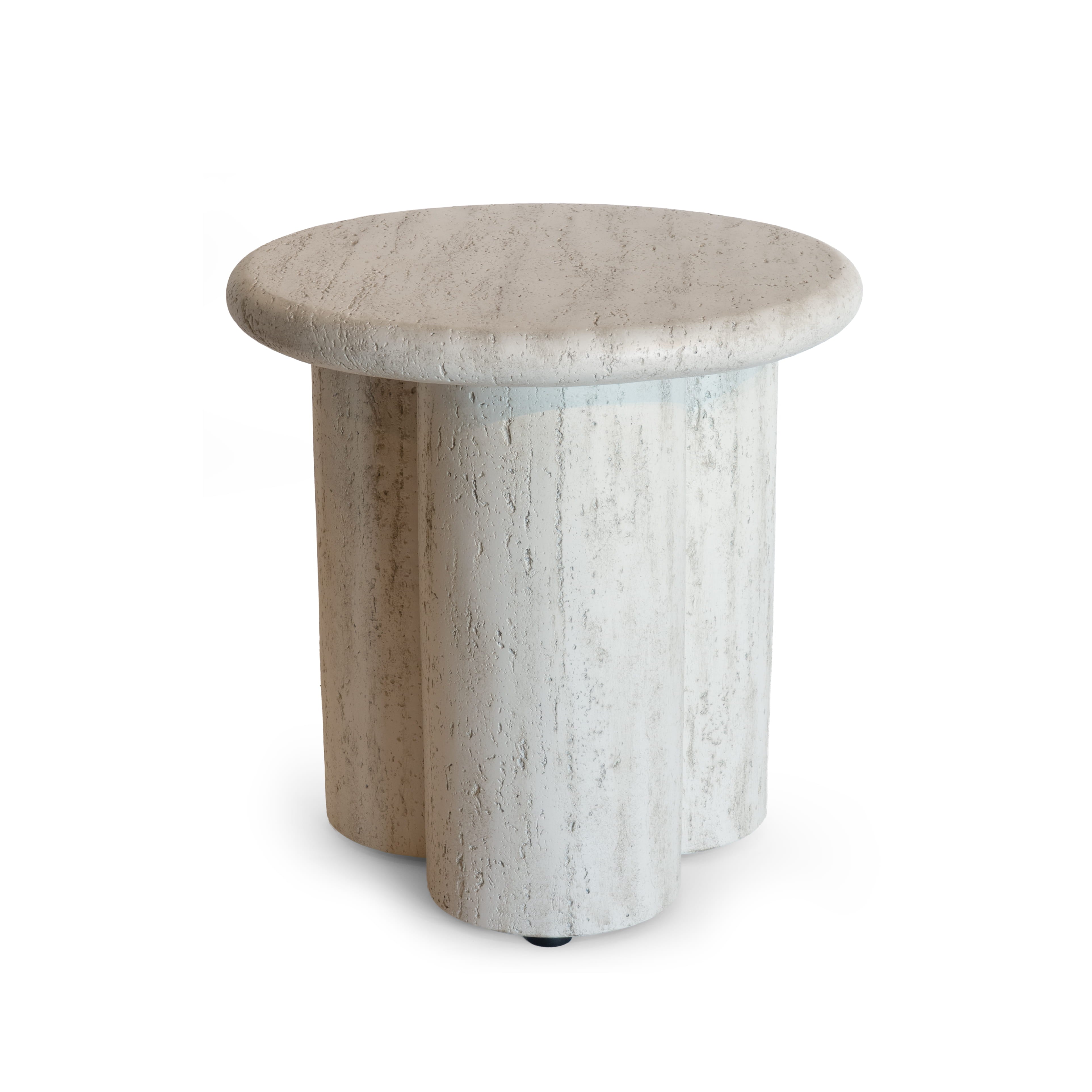 Bijzettafel Rib - Travertine