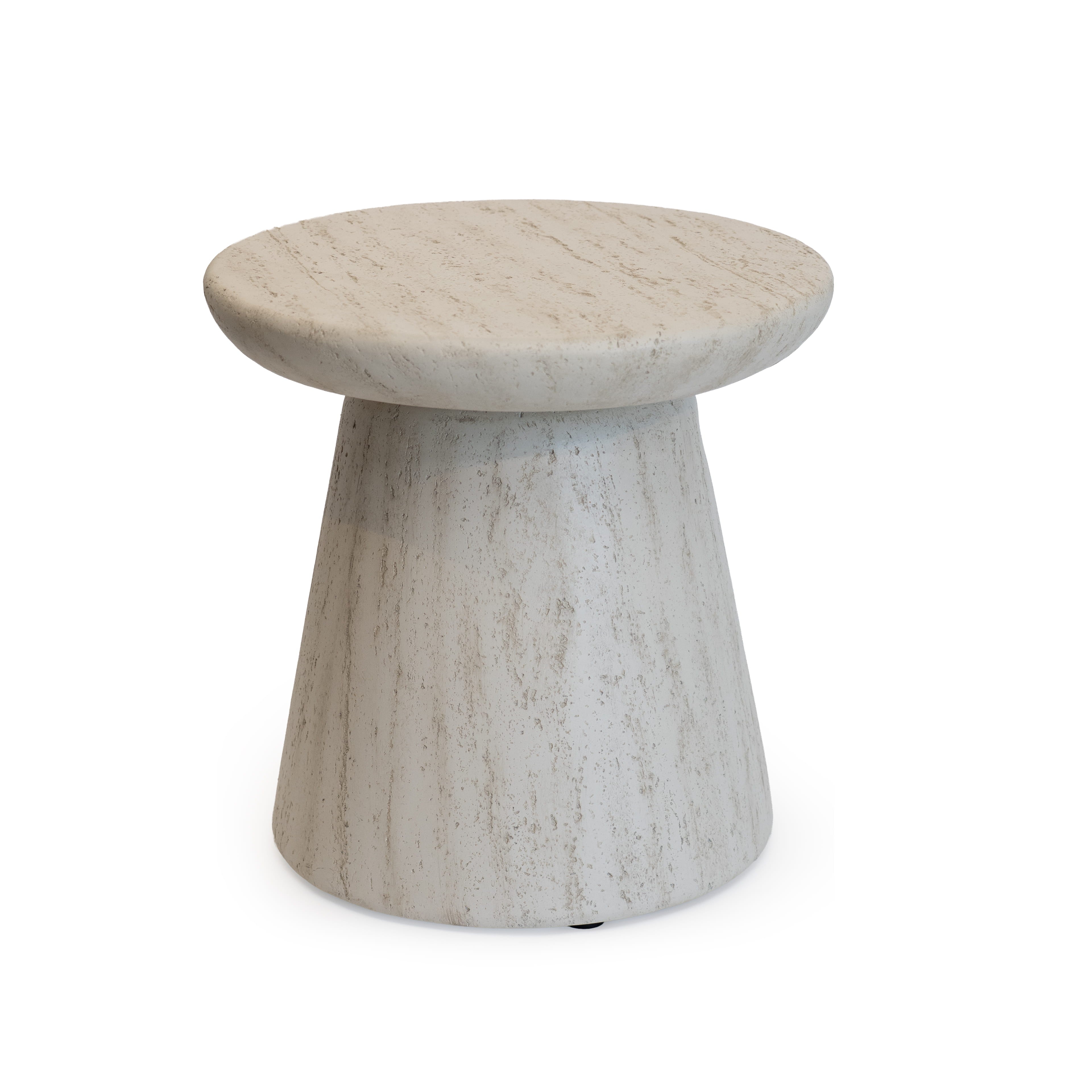 Bijzettafel Round - Travertine