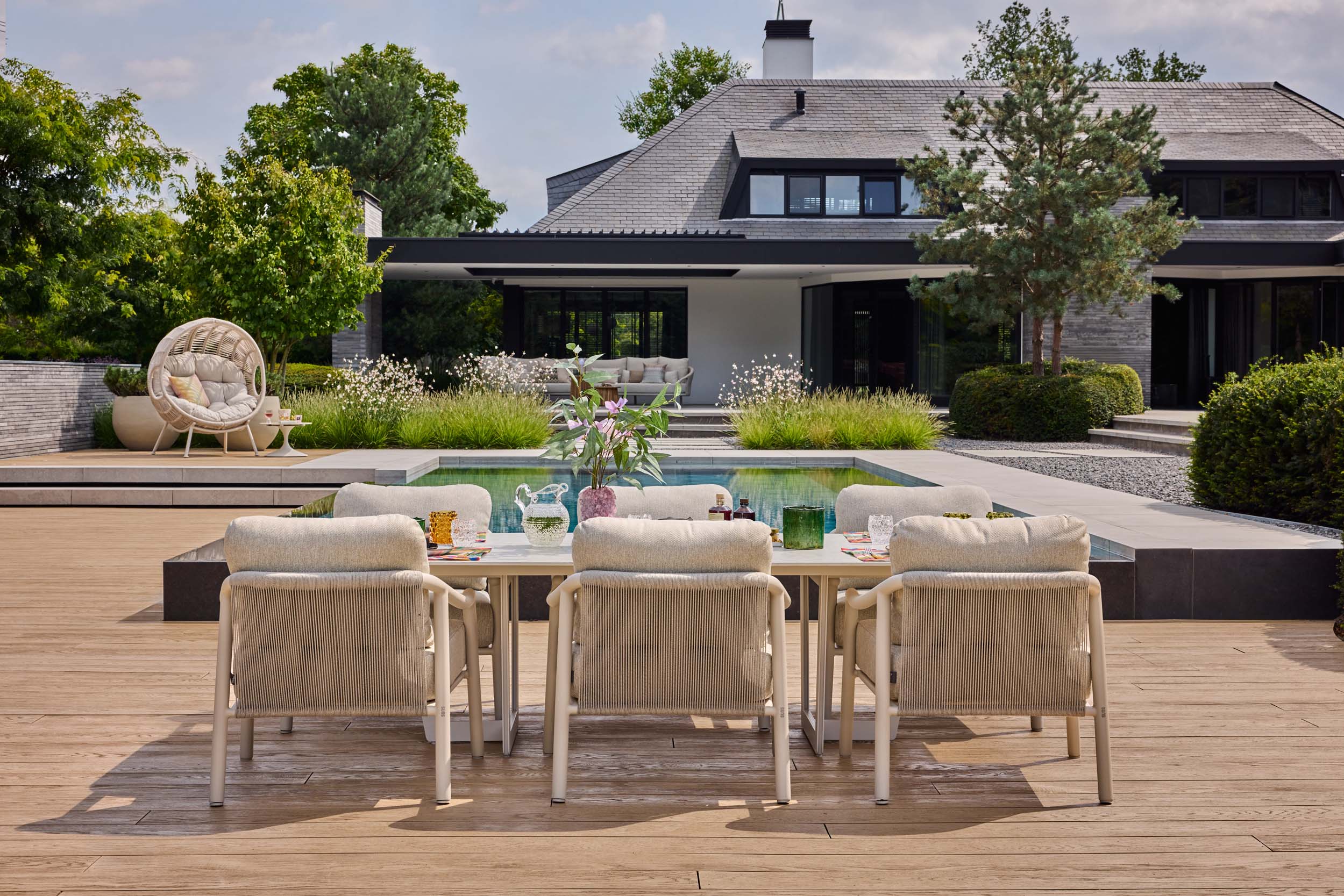 Tuinstoel Itza - Low dining - Natural gravel