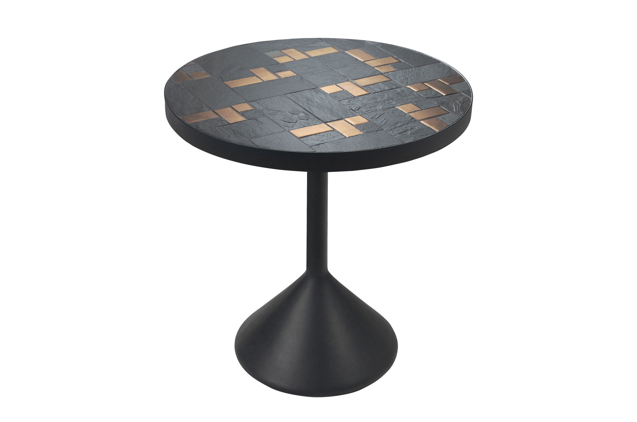 Bijzettafel Labo - Ø50 cm - Zwart/Goud