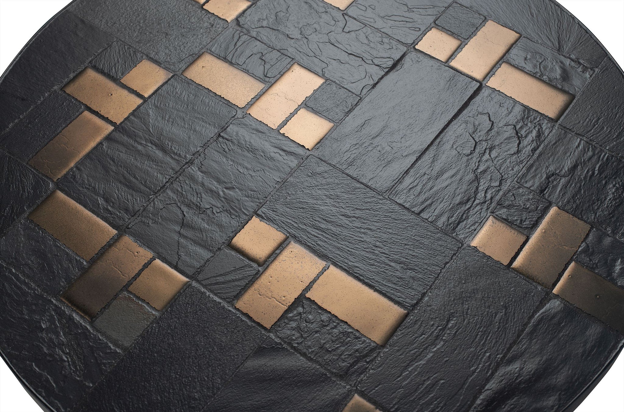 Bijzettafel Labo - Ø50 cm - Zwart/Goud