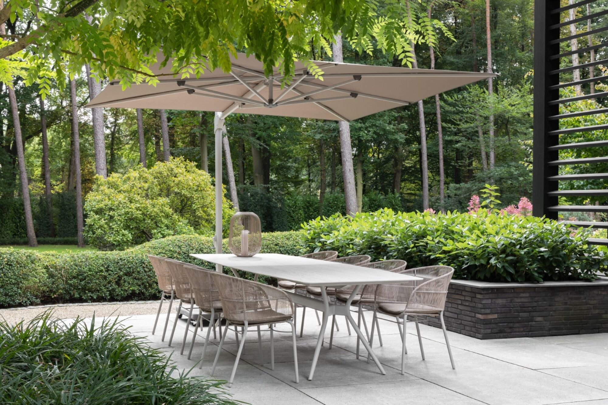 Parasol Vince - 300x300 cm - Linnen - Taupe