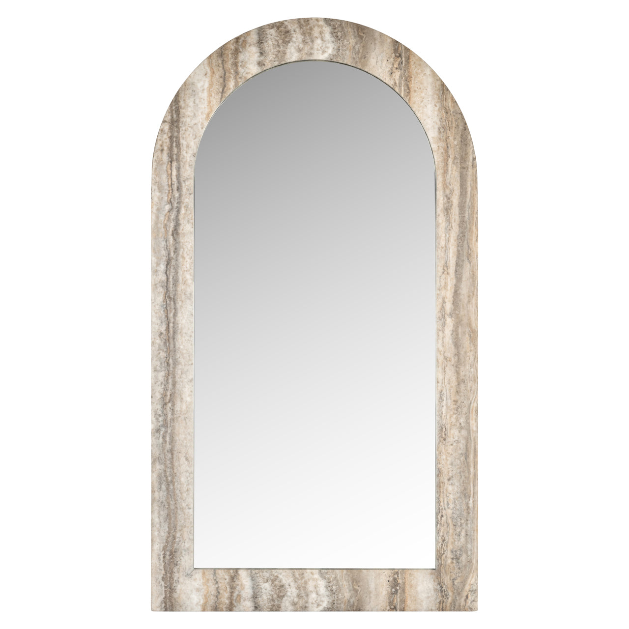 Spiegel Calvo - Grijs faux travertine