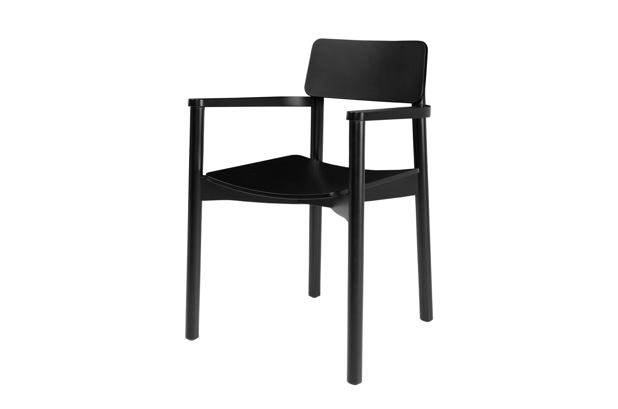 Eetkamerstoel Mine met armleuning - Zwart