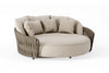 Daybed Marolo - Brons - Clouded rope - Pebble desert bouclé