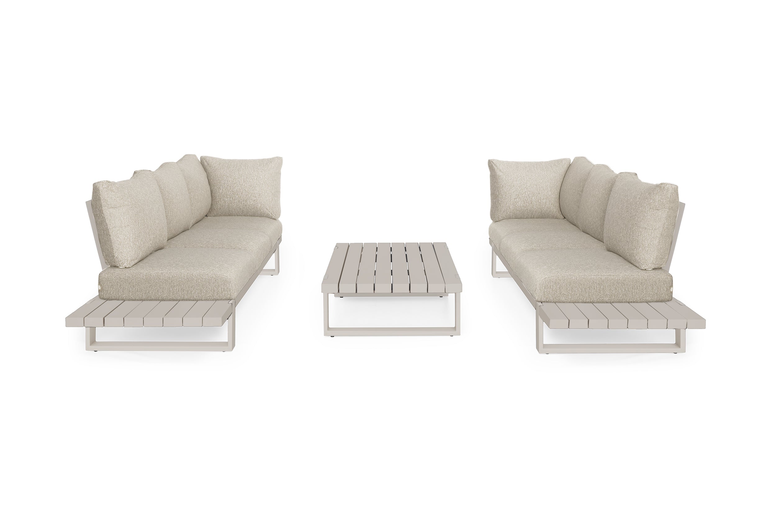 Sofaset Nardo - Champagne - Pebble desert bouclé