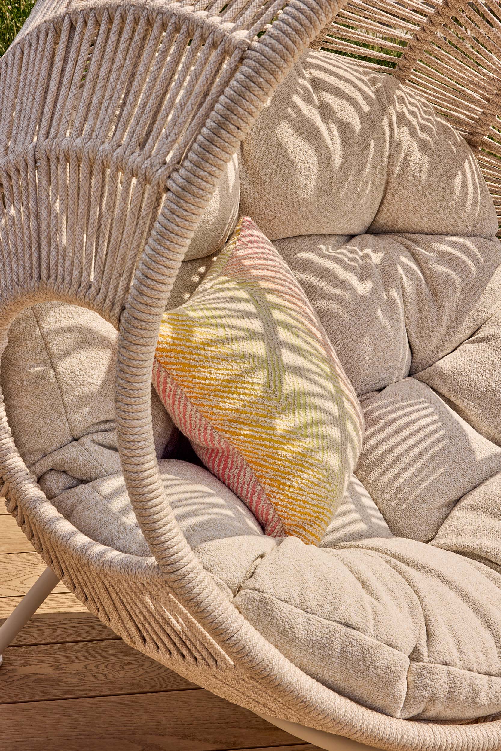 Loungestoel Nuna Egg - Camel Sand - Beachy bouclé