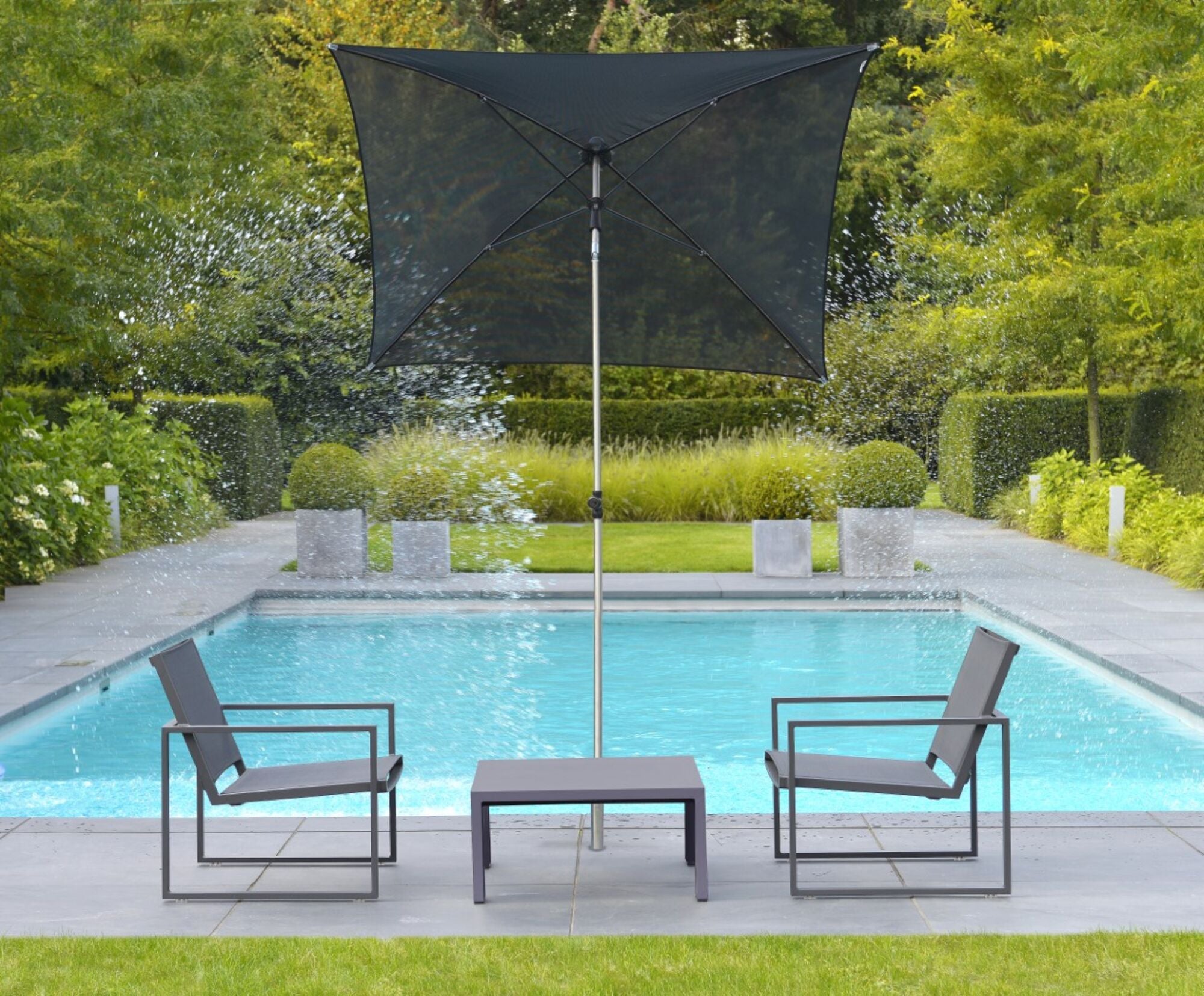 Parasol Verona - Zwart - 180x180 cm