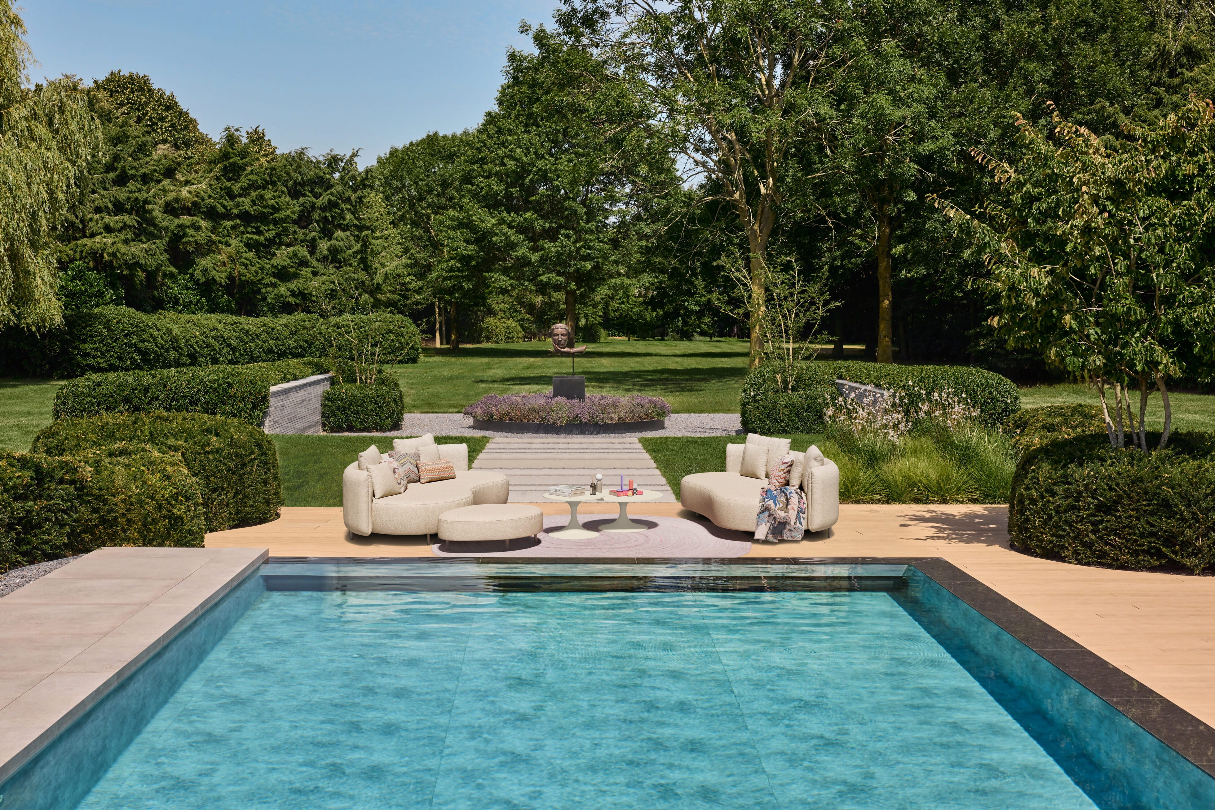 Hocker Pienza - Beachy Bouclé