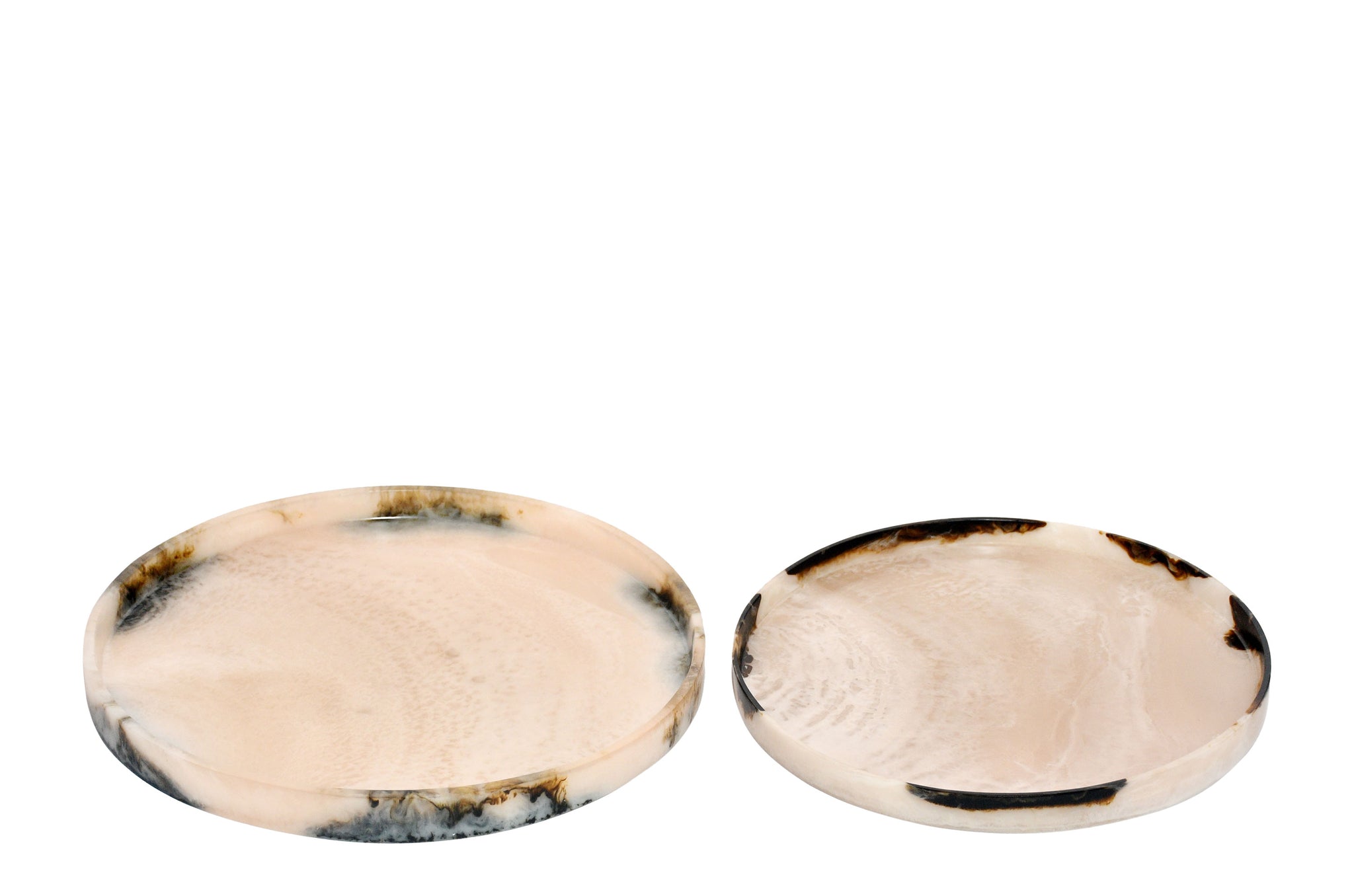 Dienblad - Cream (set van 2) - Black and Cream Transparent