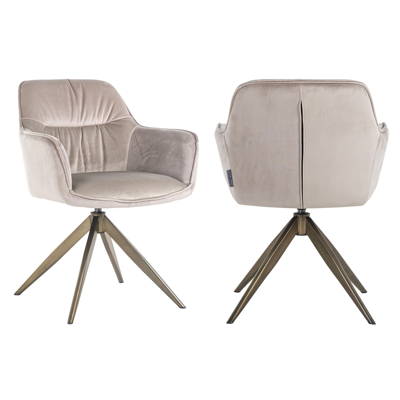 Draaistoel Aline - Khaki velvet