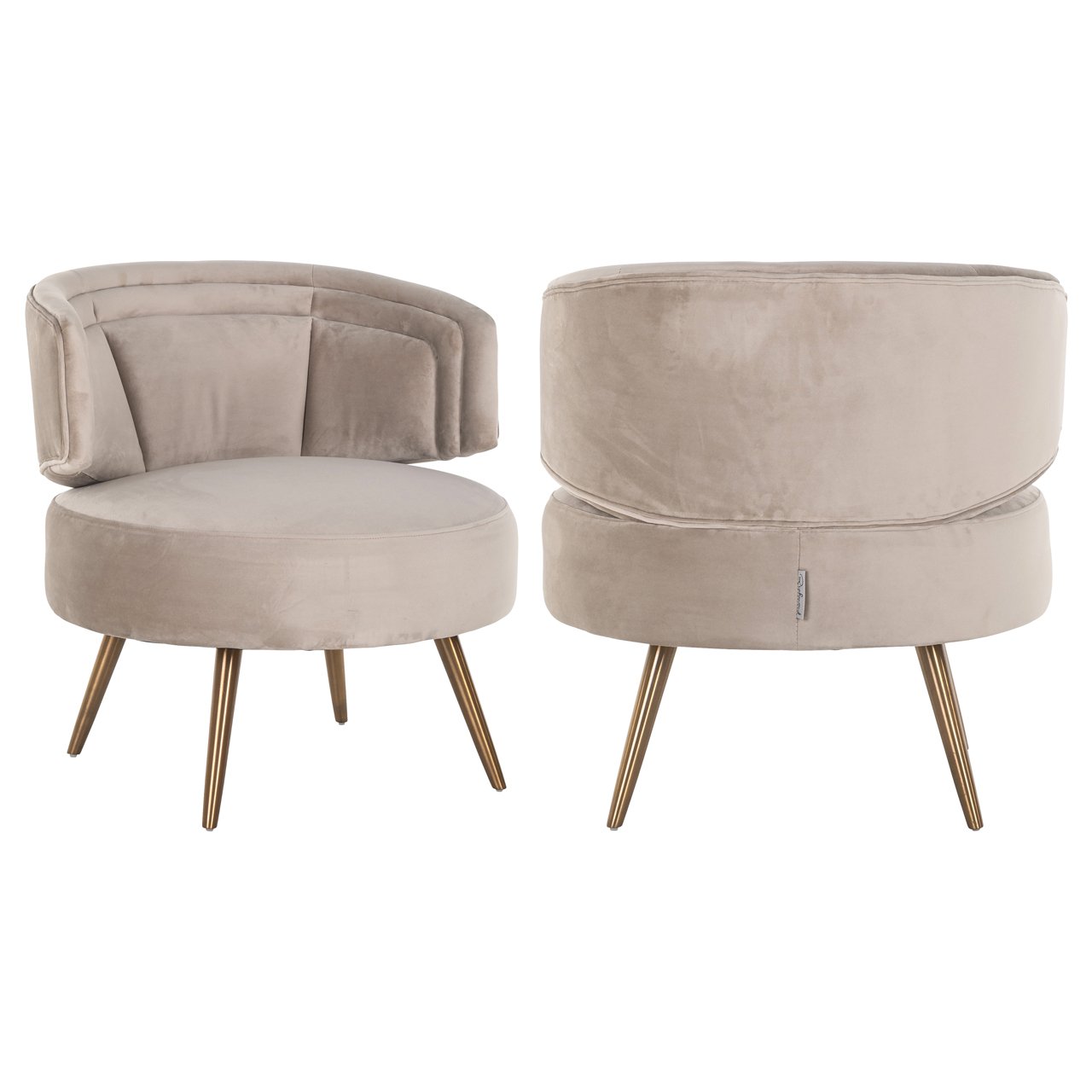 Fauteuil Hazel - Khaki velvet