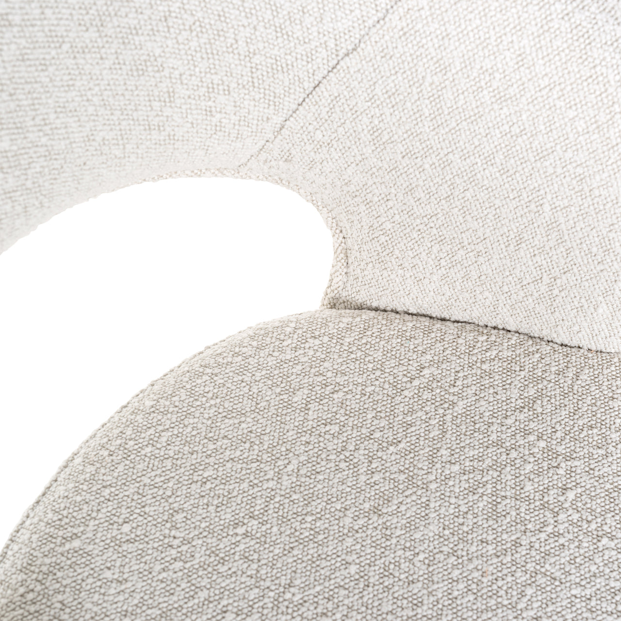 Barstoel Savoy - Laag - White bouclé