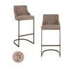 Barstoel Bolton - Brown tweed (set van 2)