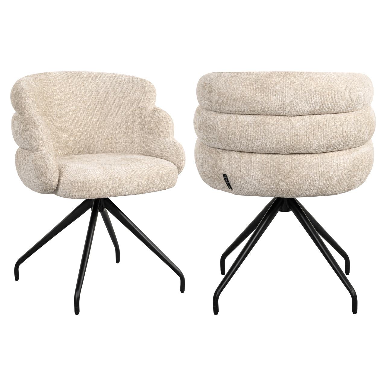 Draaifauteuil Kayla - Cream unicorn