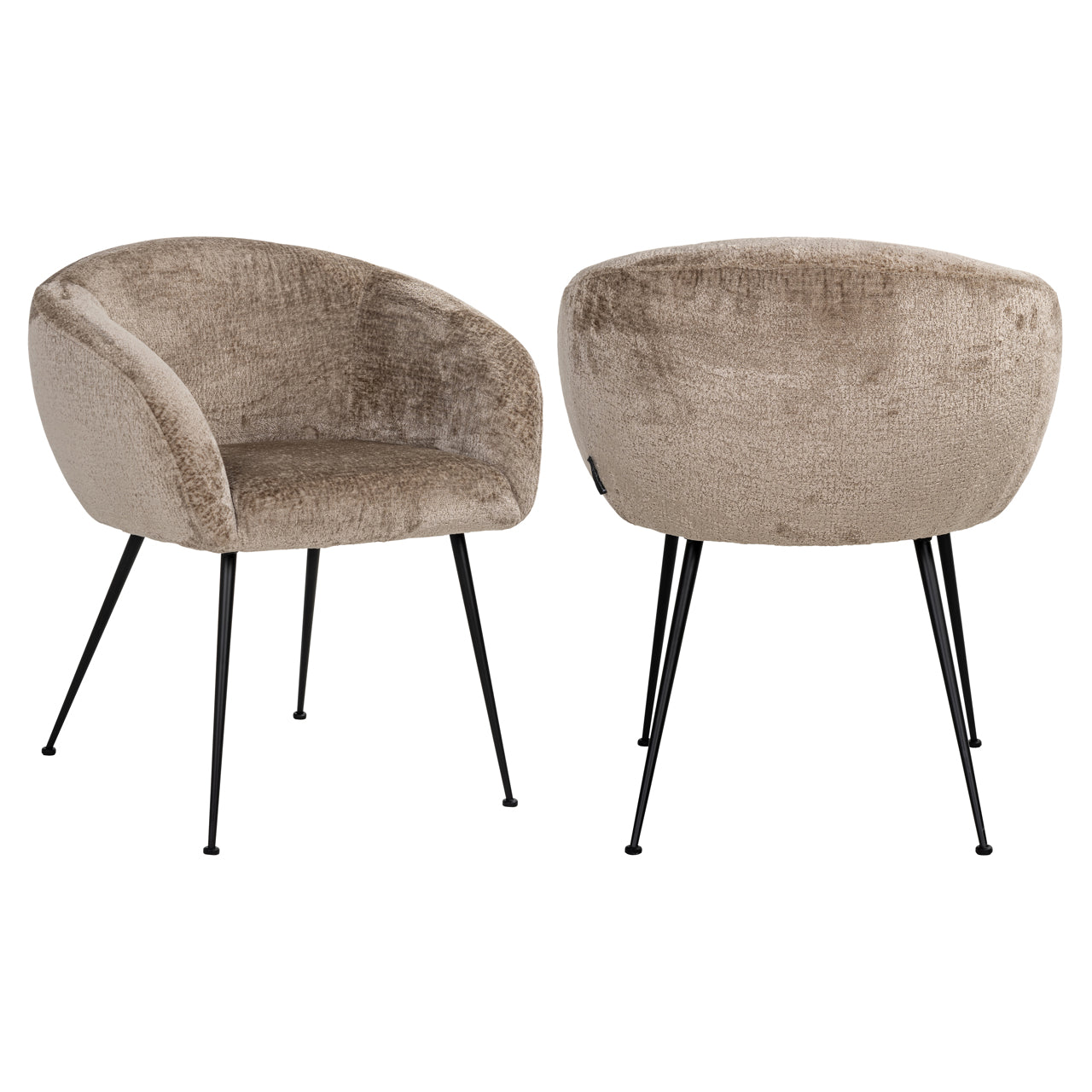 Stoel Ruby - Taupe chenille