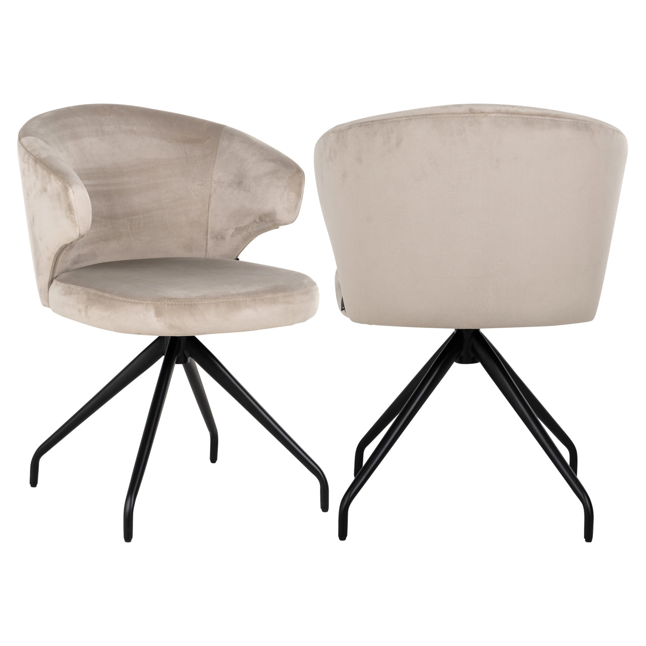 Draaistoel Milly - Khaki velvet