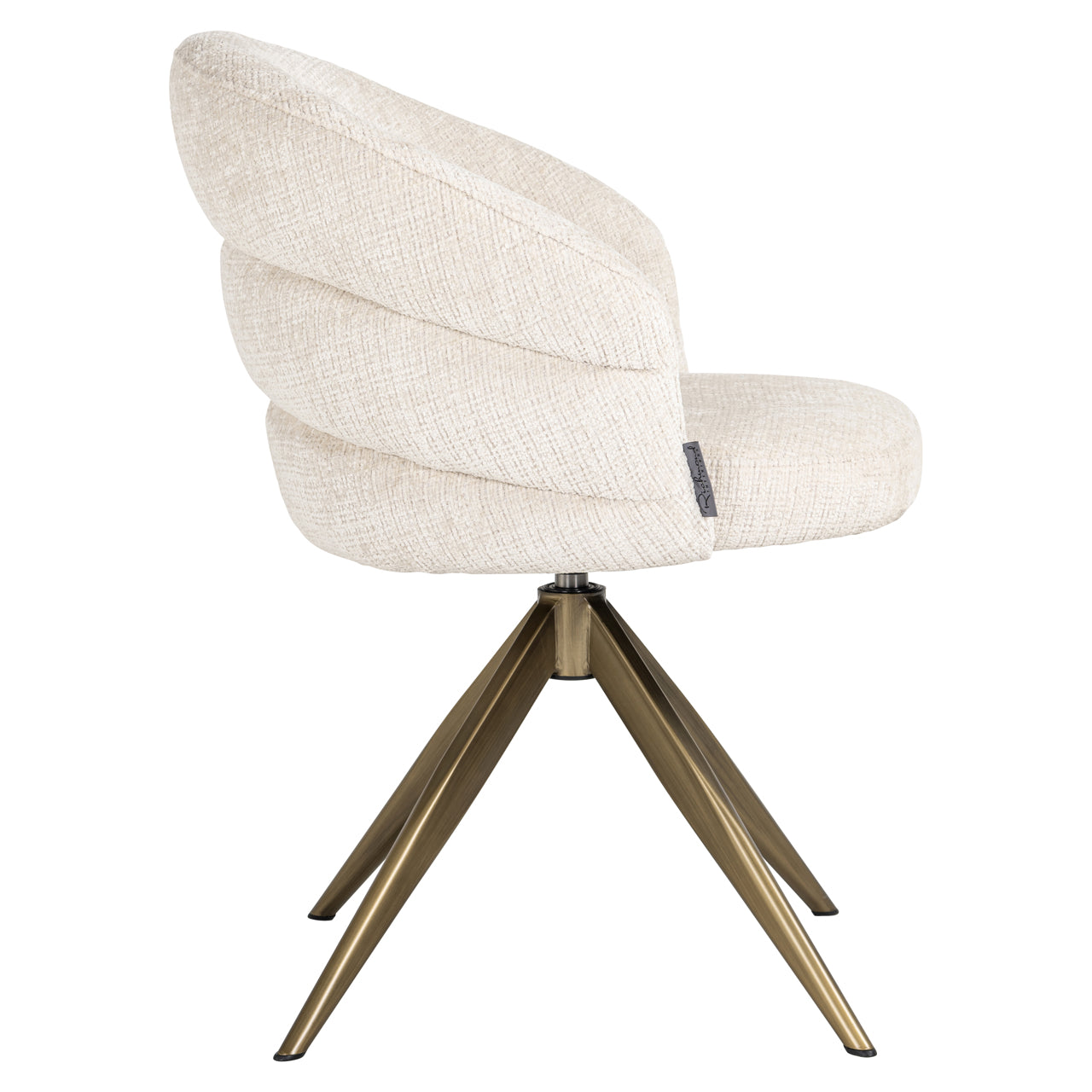 Draaifauteuil Zendaya - Beige chenille