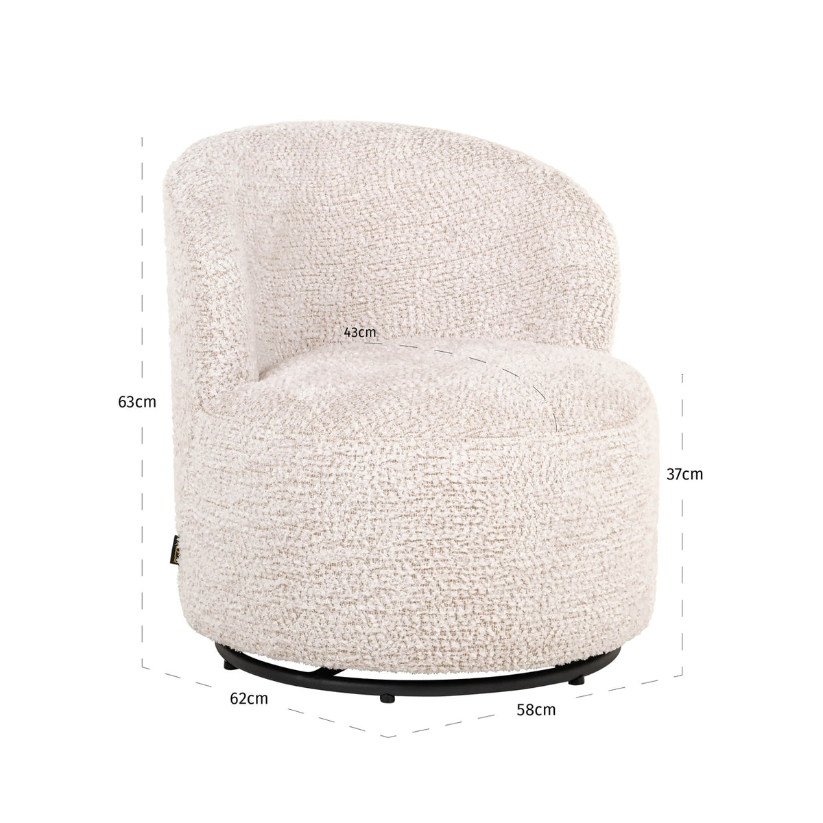 Kinderfauteuil Jackie - Lovely cream