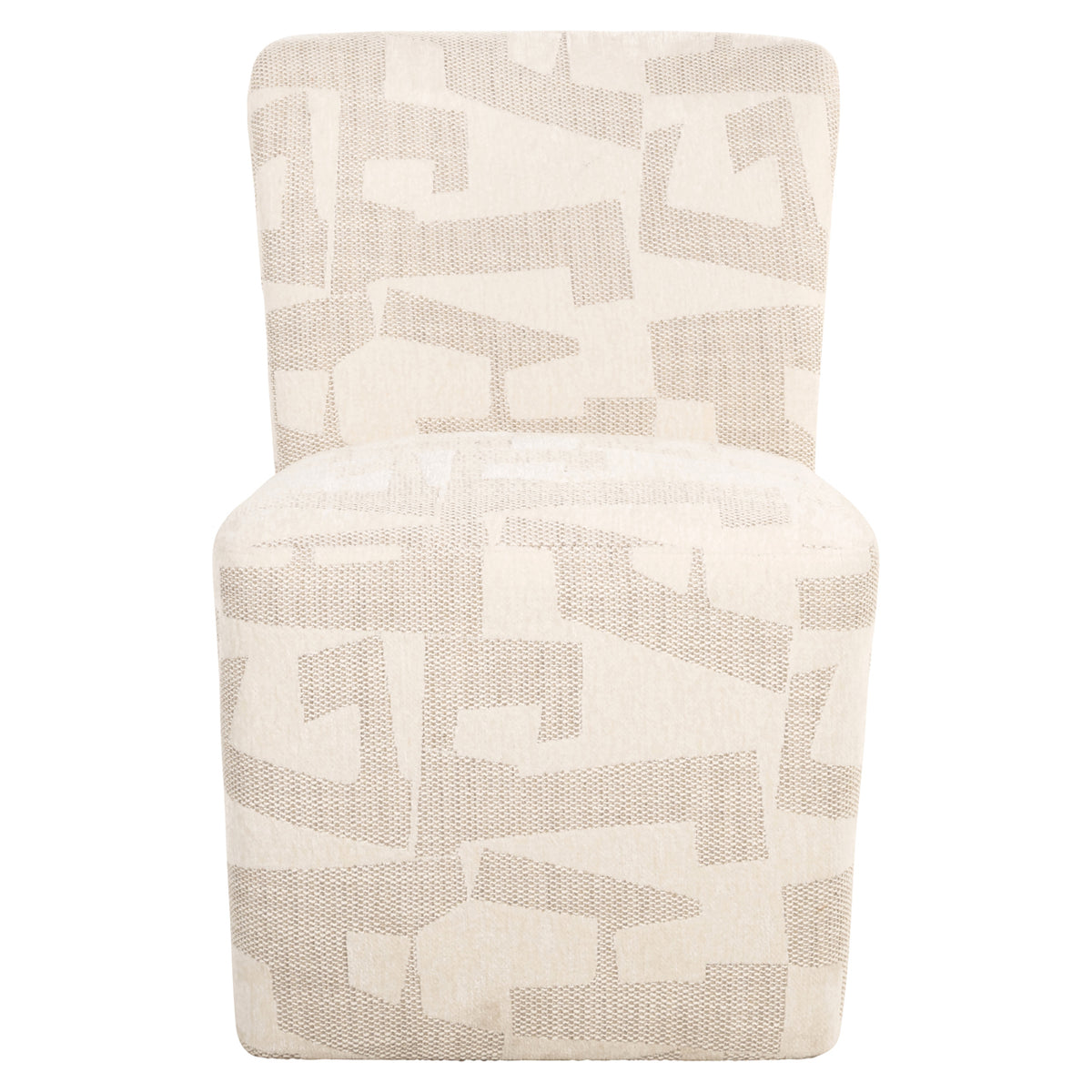 Eetkamerstoel Lorain op wielen - Beige graffic