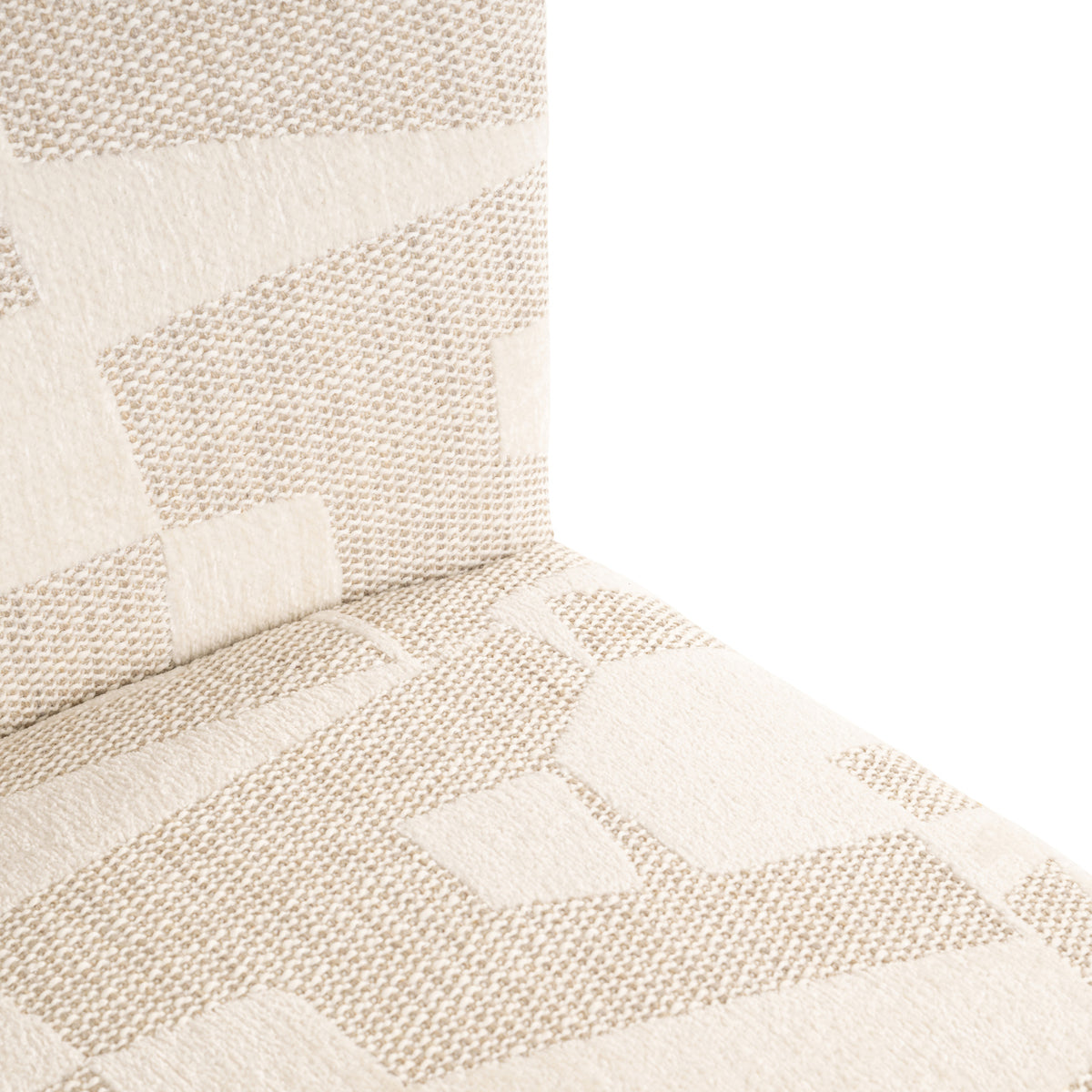 Eetkamerstoel Lorain op wielen - Beige graffic
