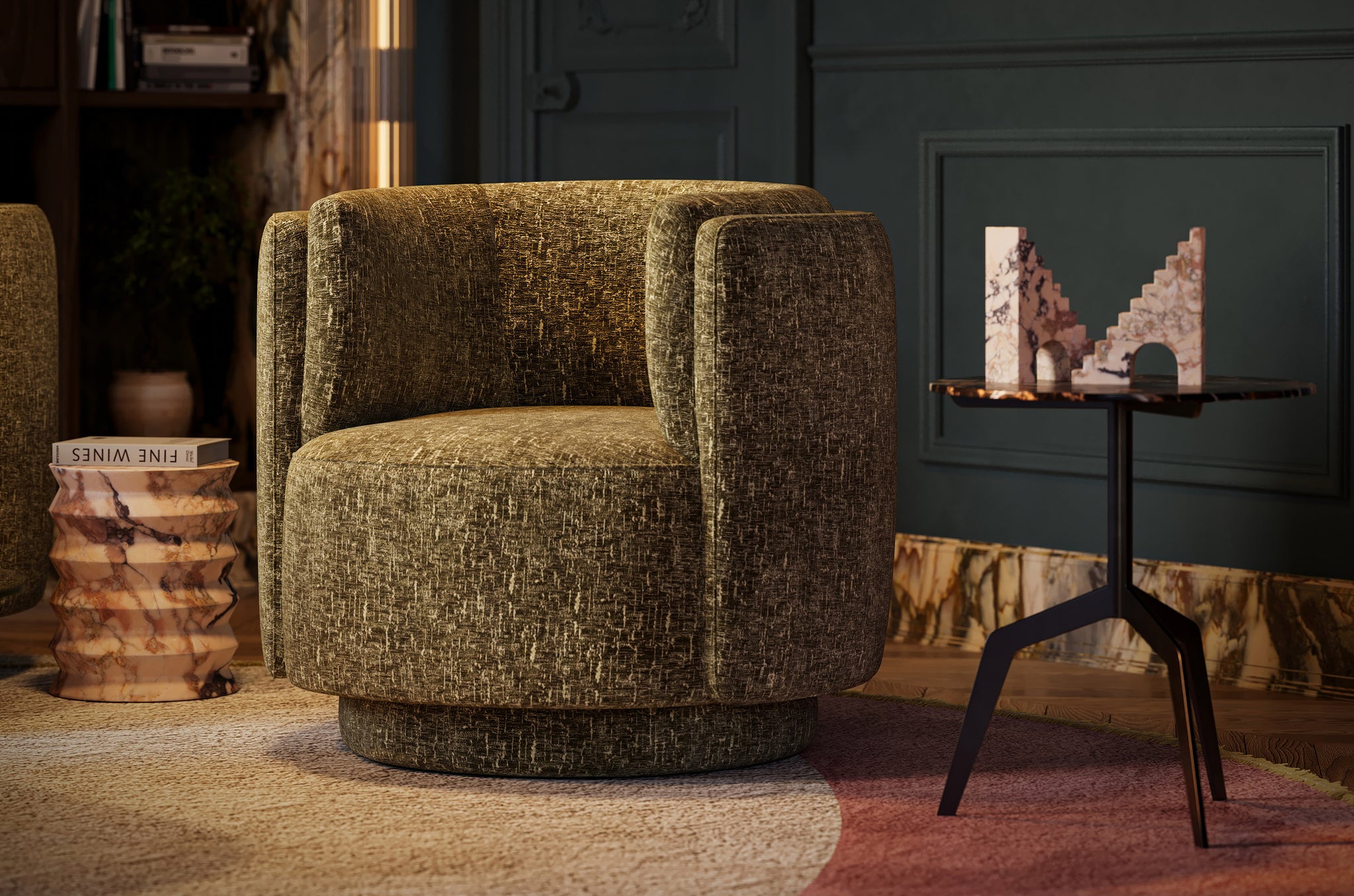 Bijzettafel Bando - Toronto marmer