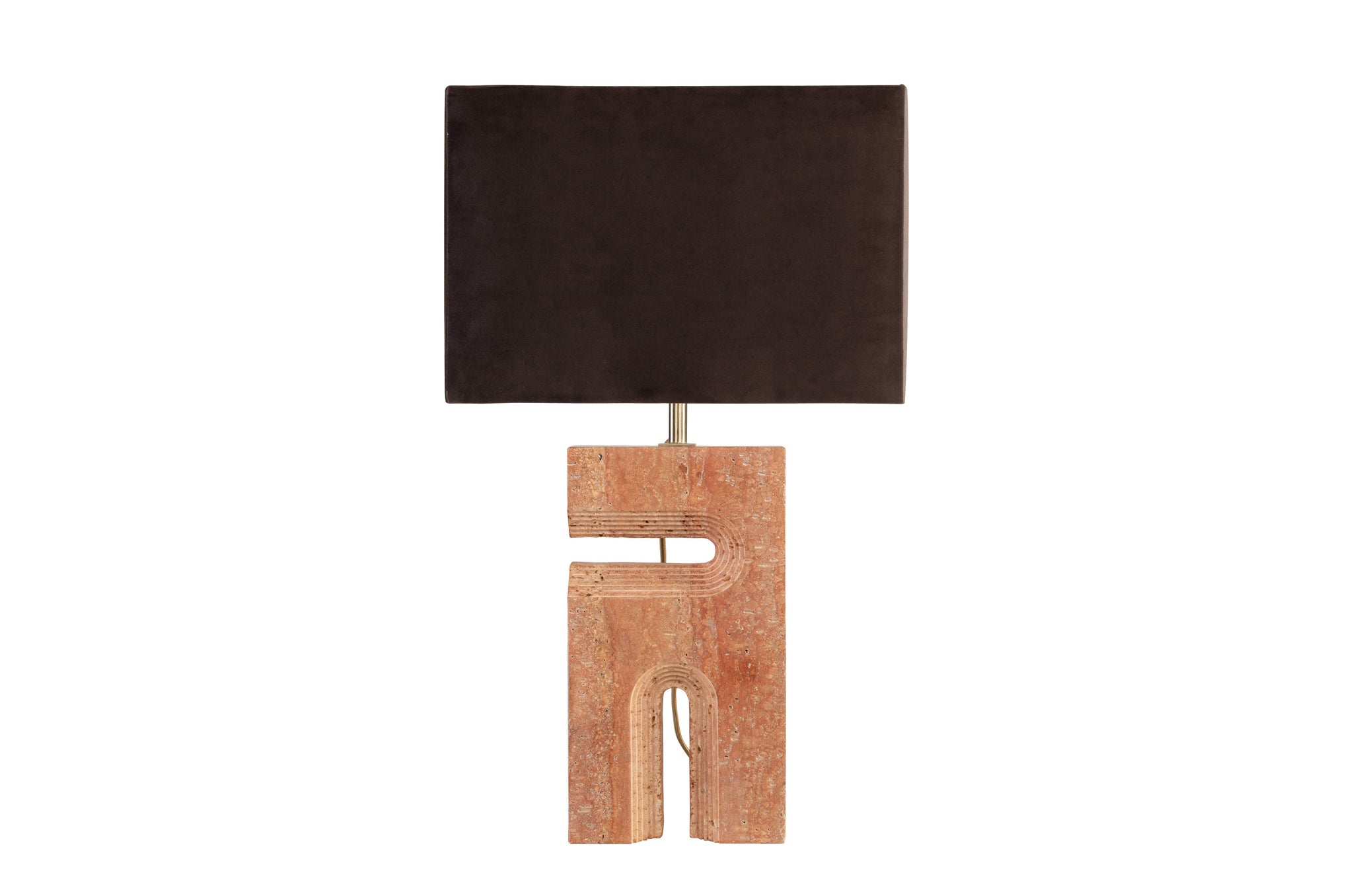 Tafellamp Reso Two - Red Travertine - Shade 23