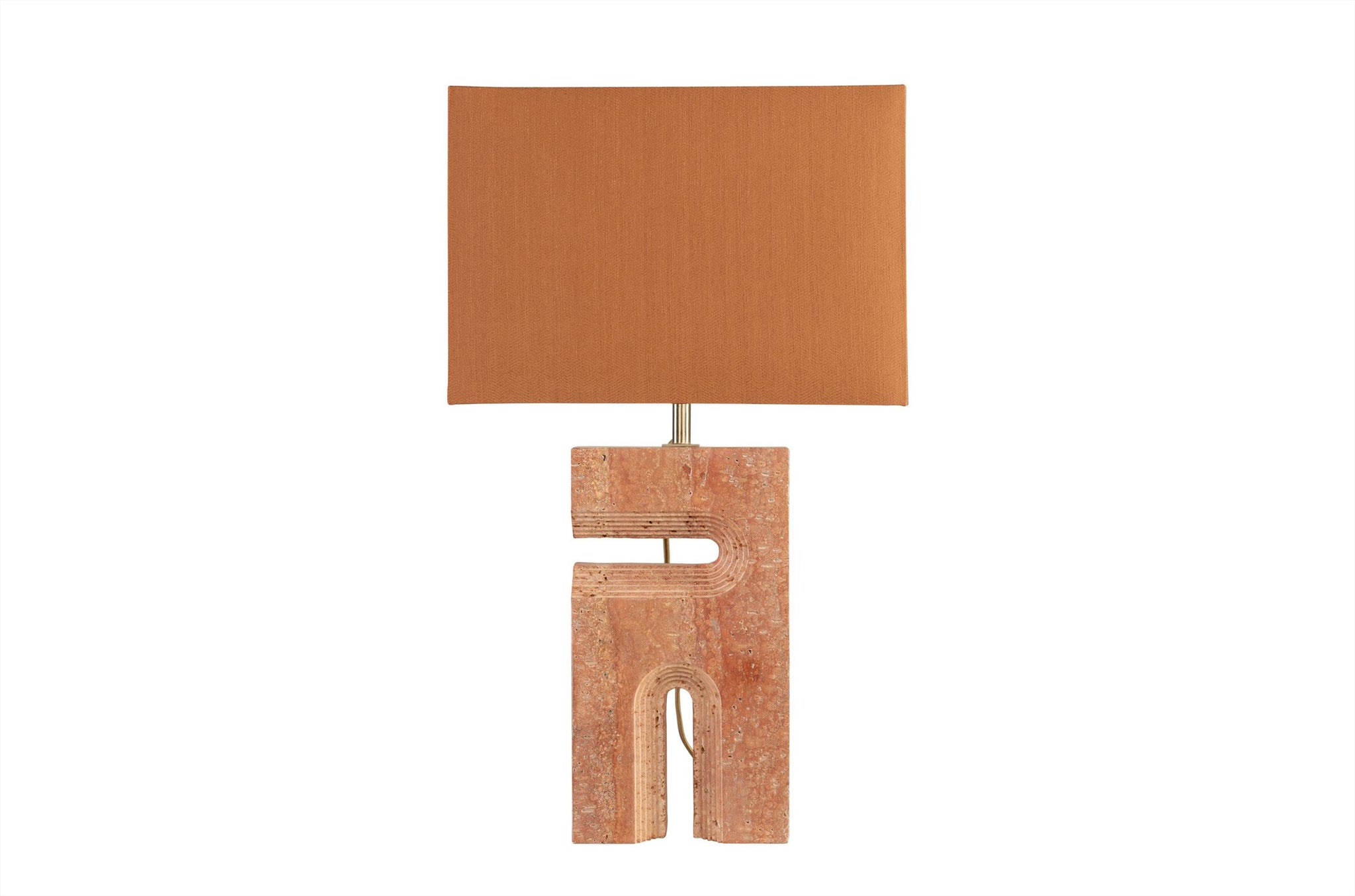Tafellamp Reso Two - Red Travertine - Shade 78