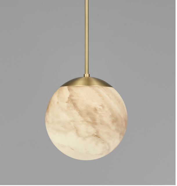 Hanglamp Globe Single - L - Marmer