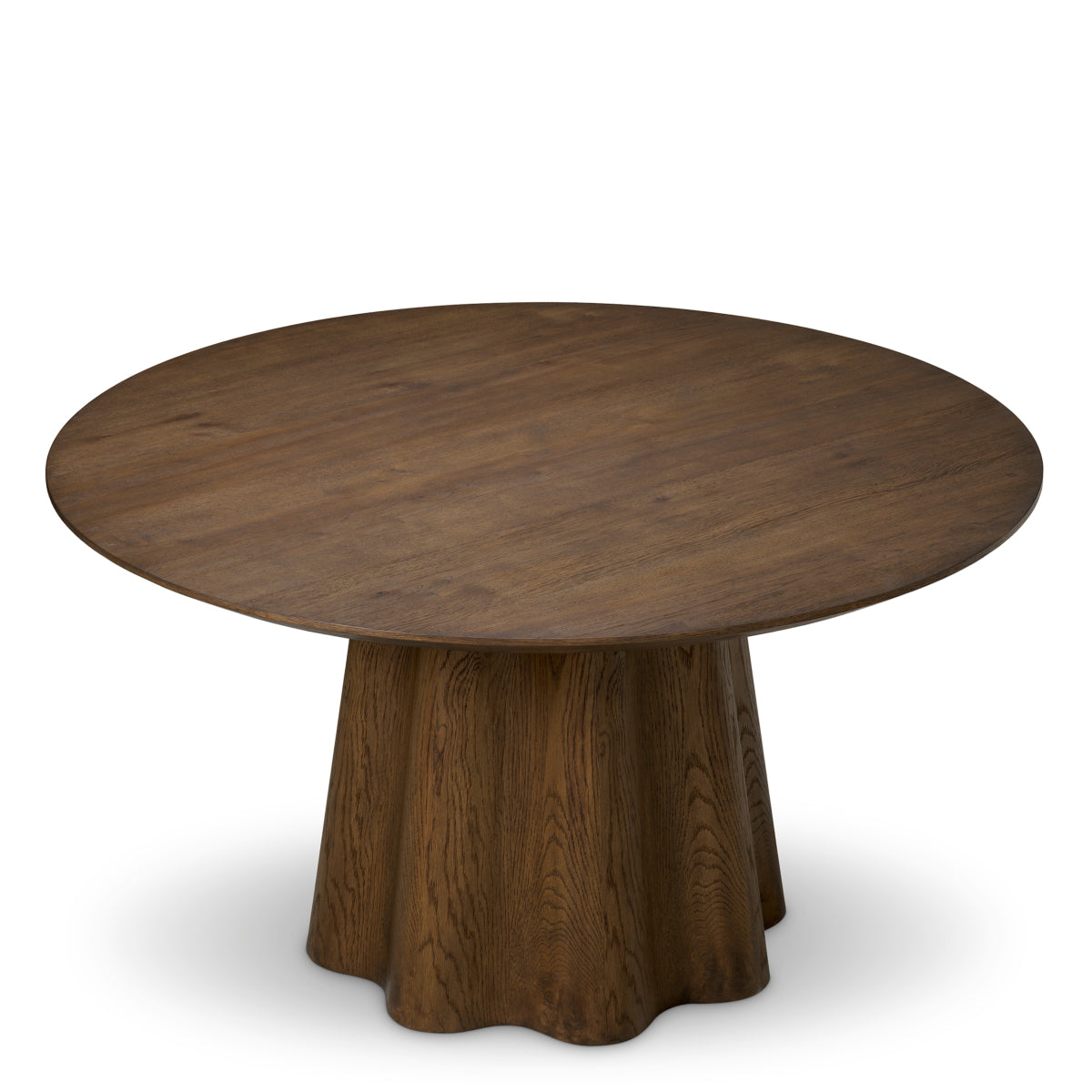 Eettafel Papyrus - Ø140 cm - Donkerbruin