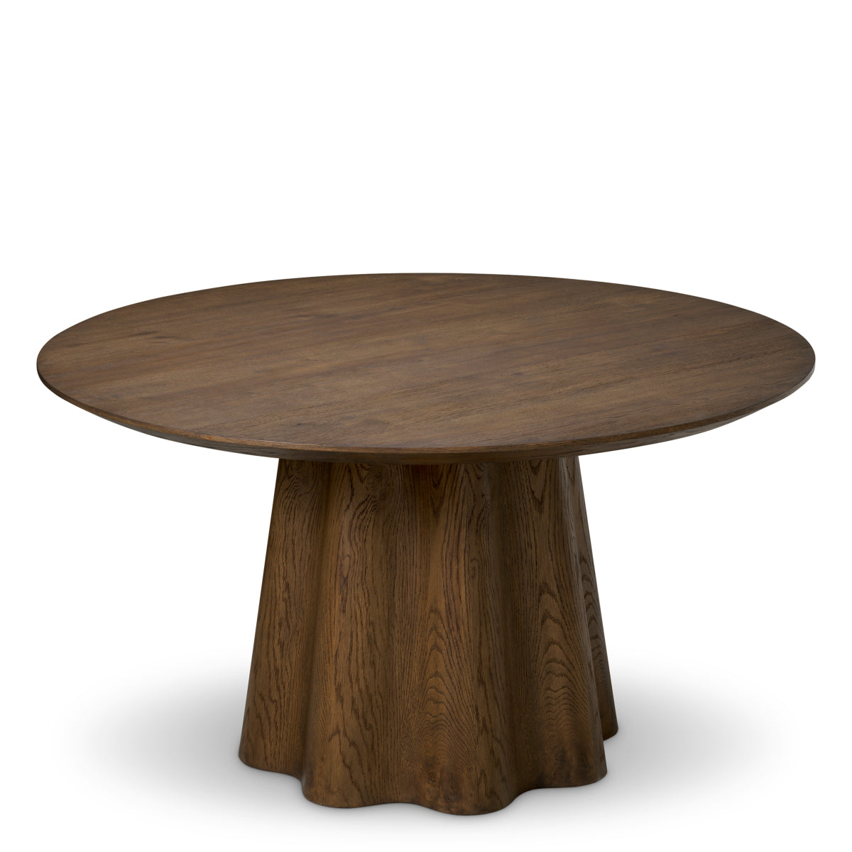 Eettafel Papyrus - Ø140 cm - Donkerbruin