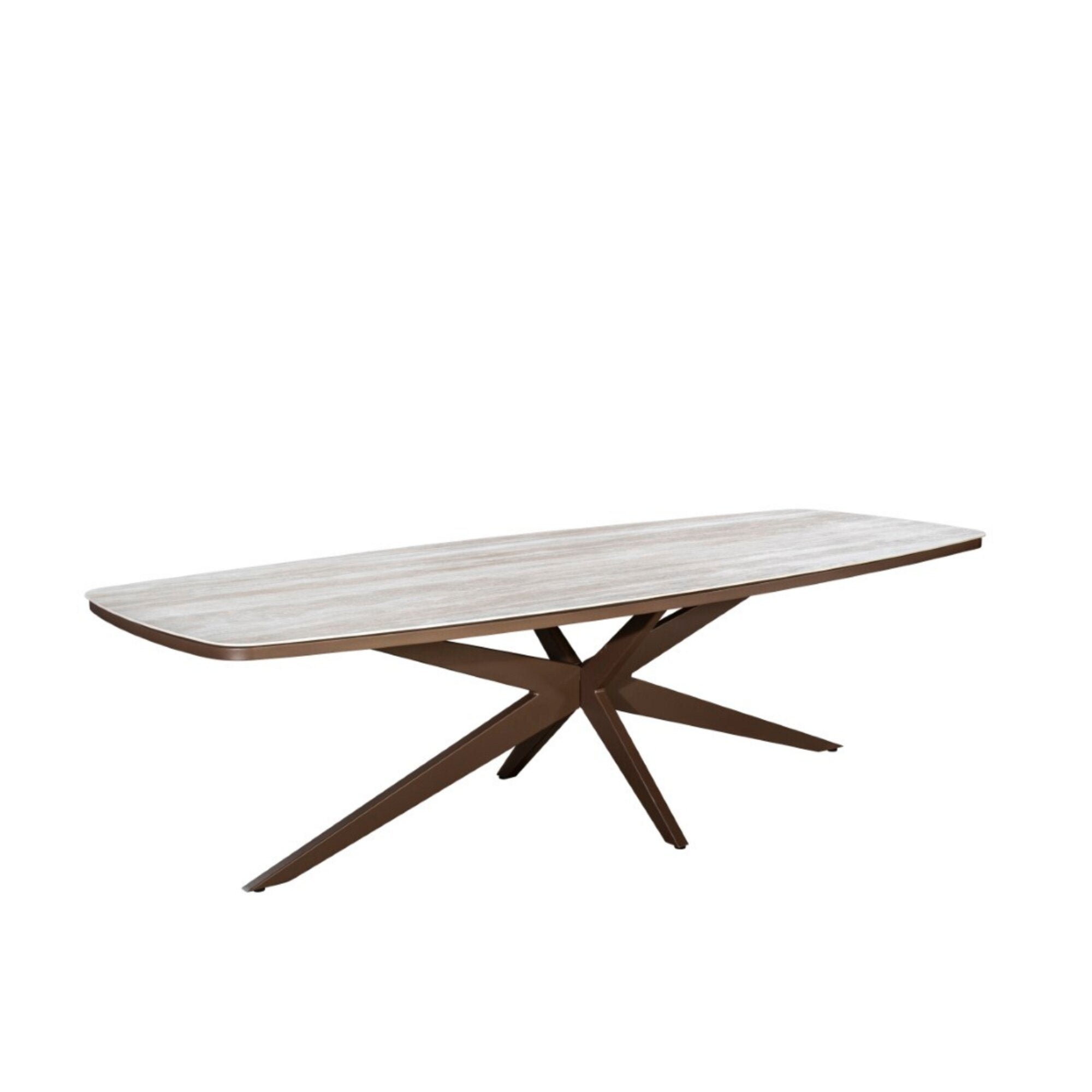 Eettafel Calma - Brons - Travertin - 270 x 110 cm