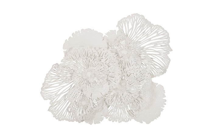 Flower wall art White