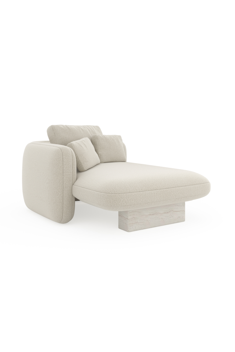 Chaise Longue Overlap - Ecru linen