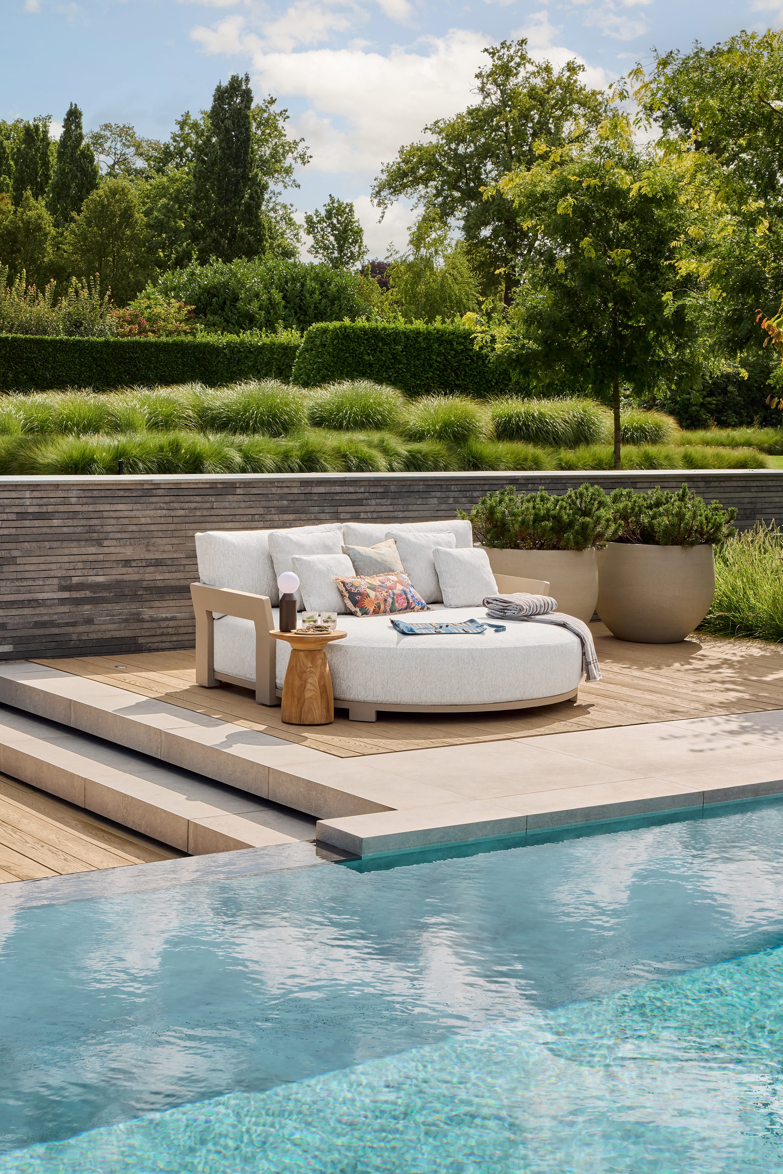 Daybed Vento - Champagne - Sheashell bouclé