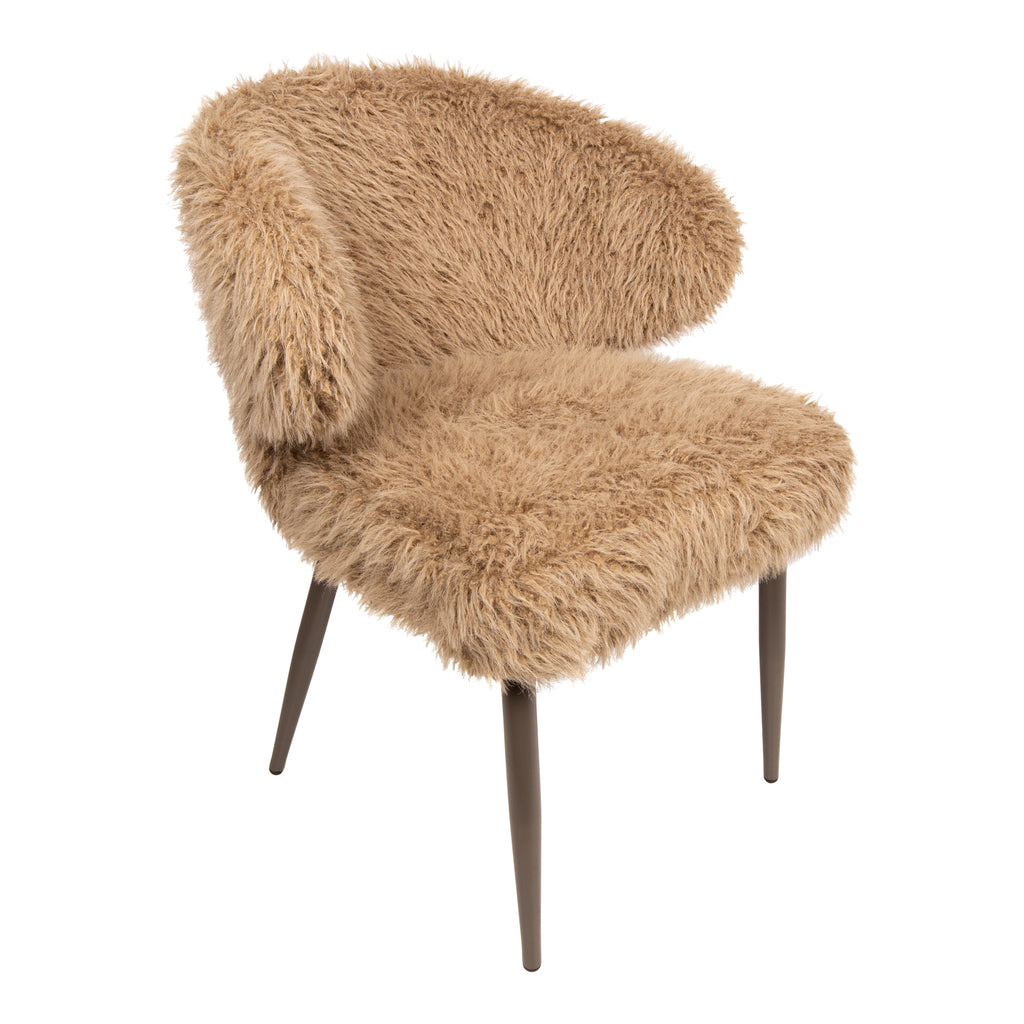 Eetkamerstoel Ares Hair - Bruin (set van 2)