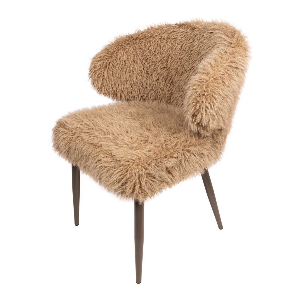Eetkamerstoel Ares Hair - Bruin (set van 2)