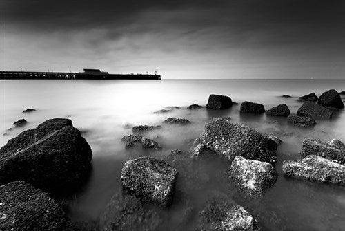 Foto Art - 'Coastal morning' (black & white)