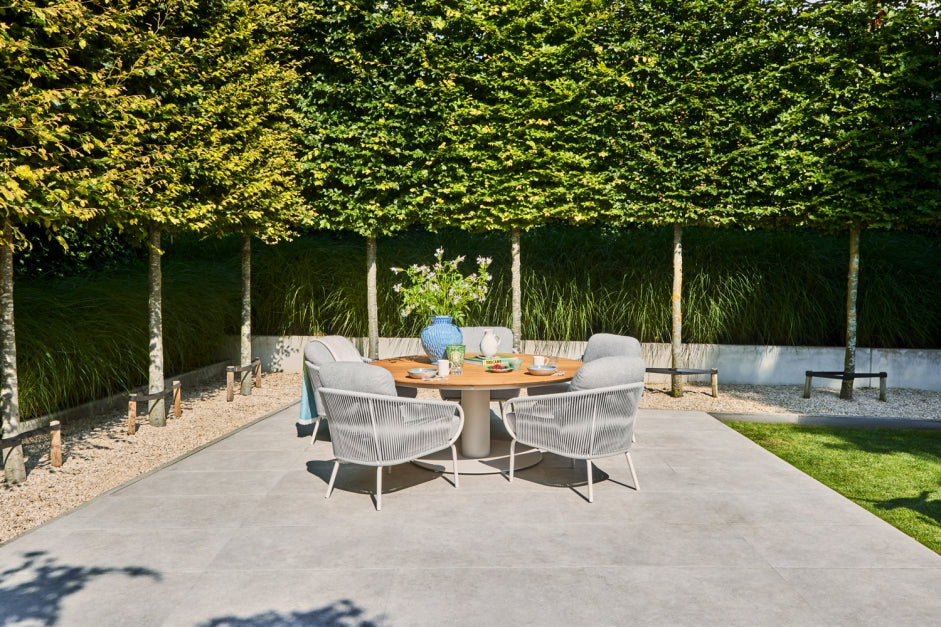 Lage tuintafel Grado Ø150 cm - Camel Sand - Teak