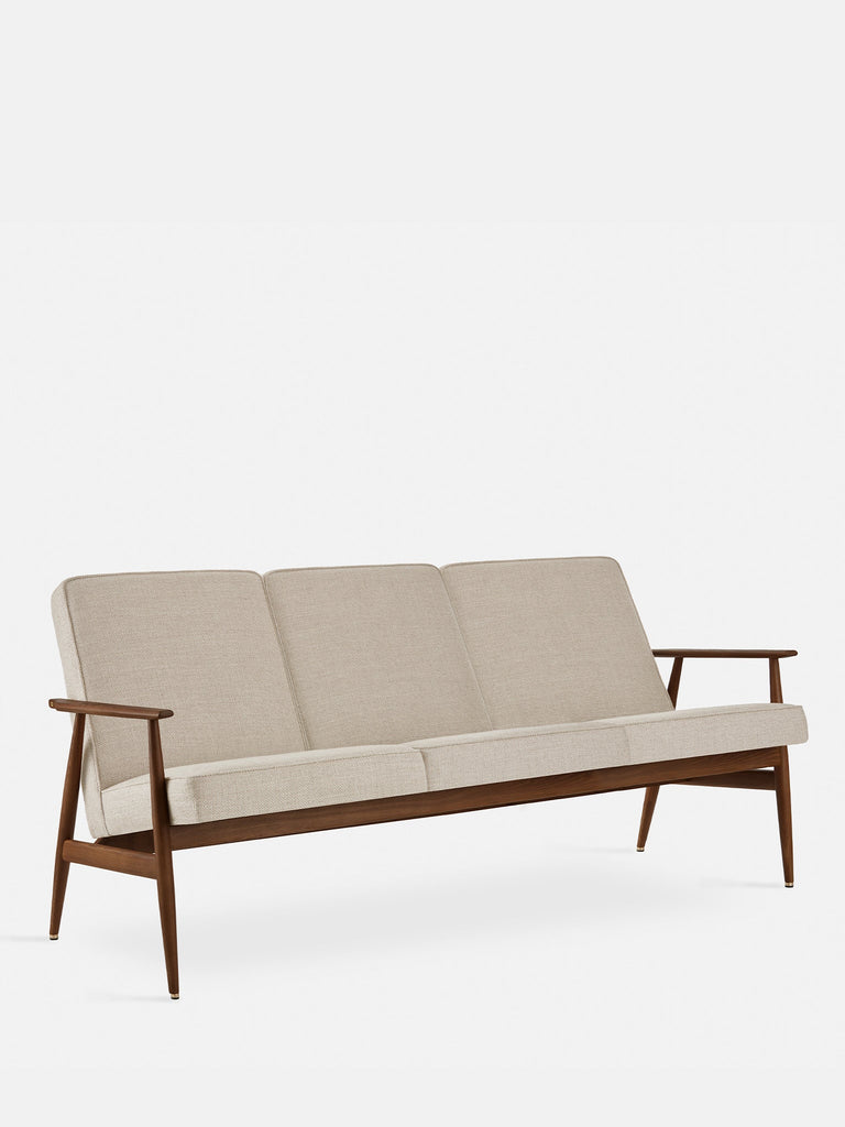 Bank Fox 3-zits Coco Crème Donker Hout