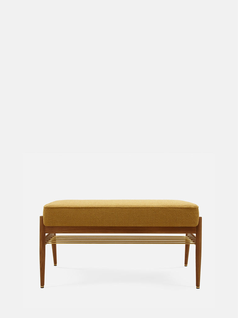 Bench Fox 90 Bouclé Crème Donker Hout