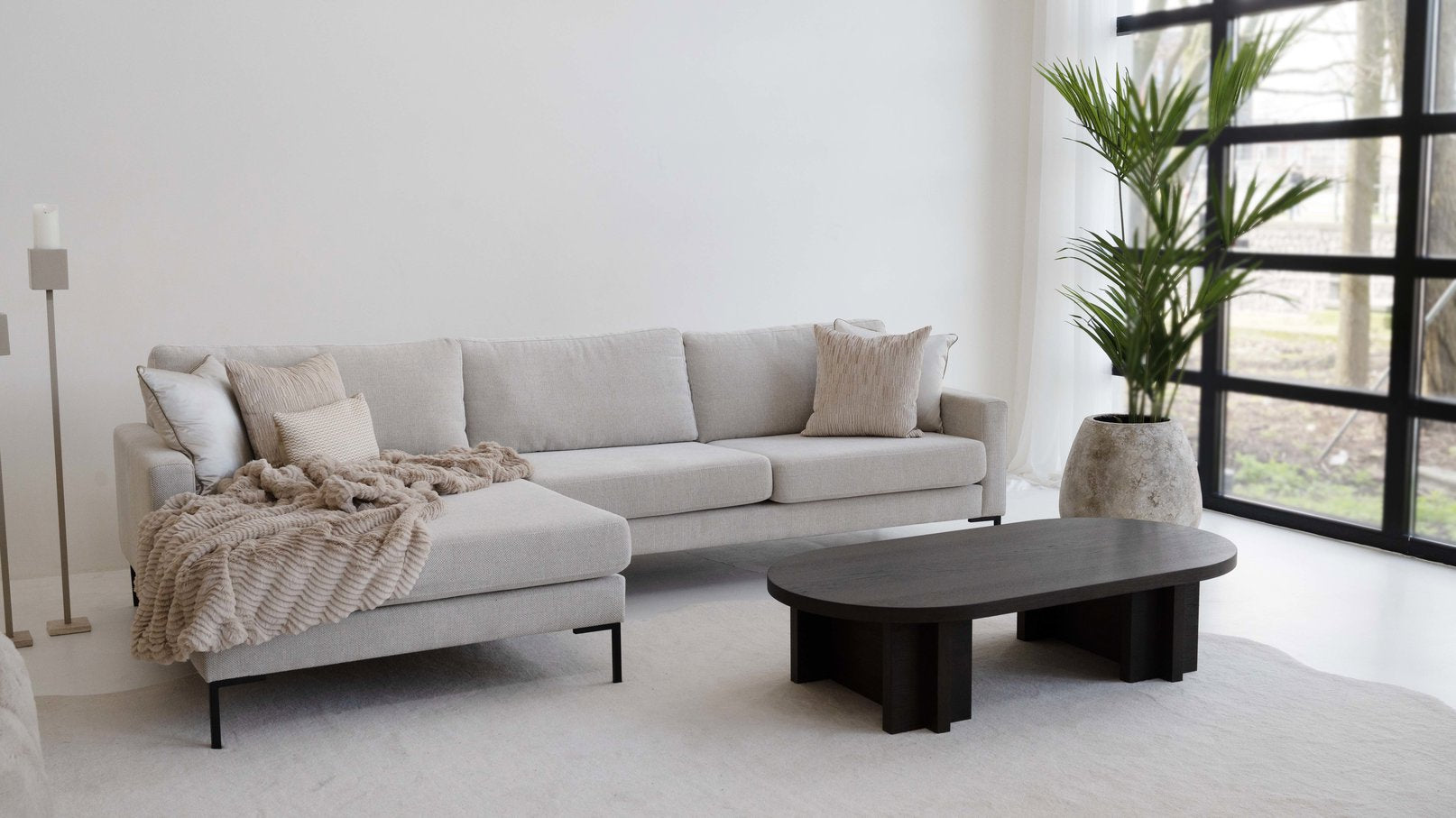 Salontafel Genova - Half ovaal