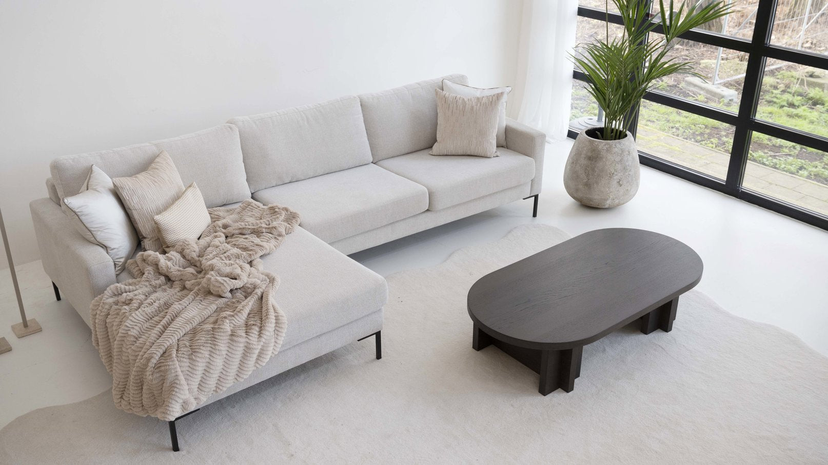 Salontafel Genova - Half ovaal