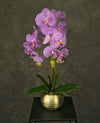 Kunst Orchidee 56 cm roze in gouden pot