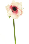 Kunstbloem Anemone 43 cm wit/roze