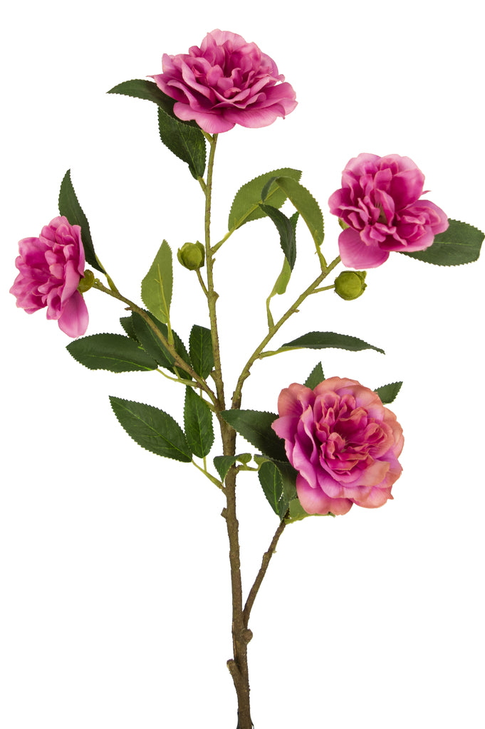 Kunstbloem Cammellia 80 cm roze