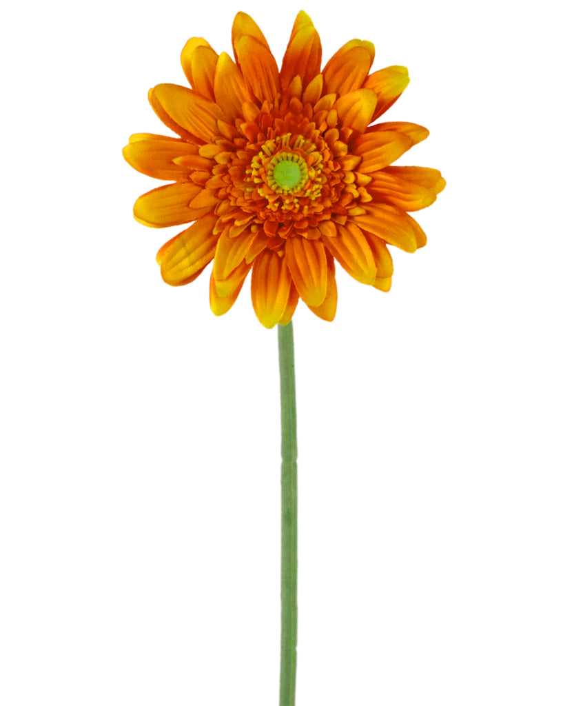Kunstbloem Gerbera 53 cm oranje