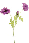 Kunstbloem Poppy 73 cm lila