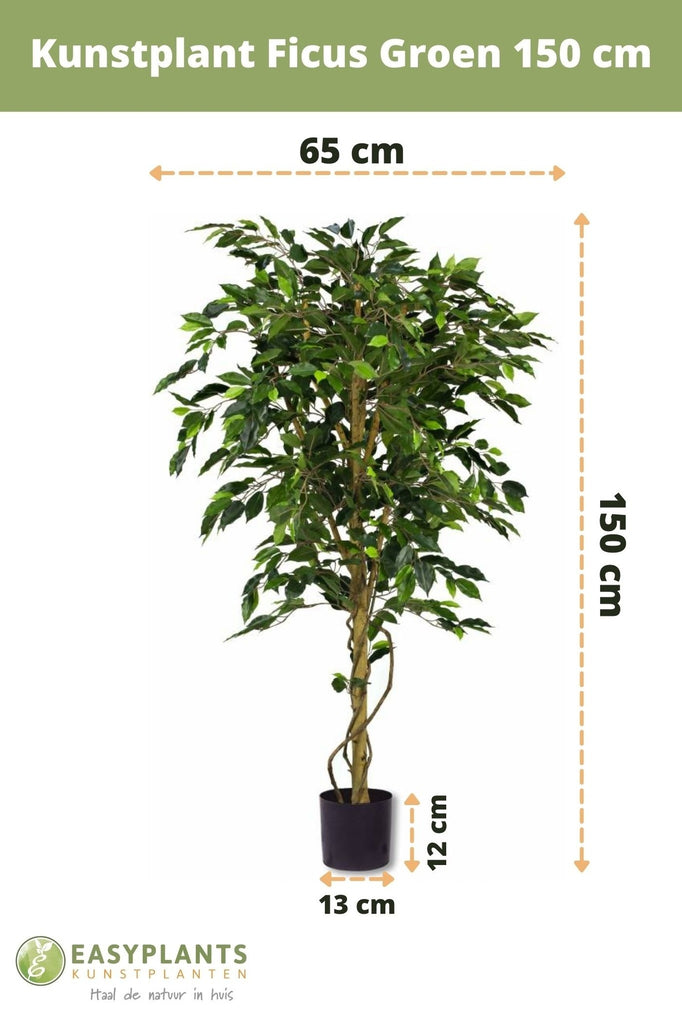 Kunstplant Ficus Groen 150 cm